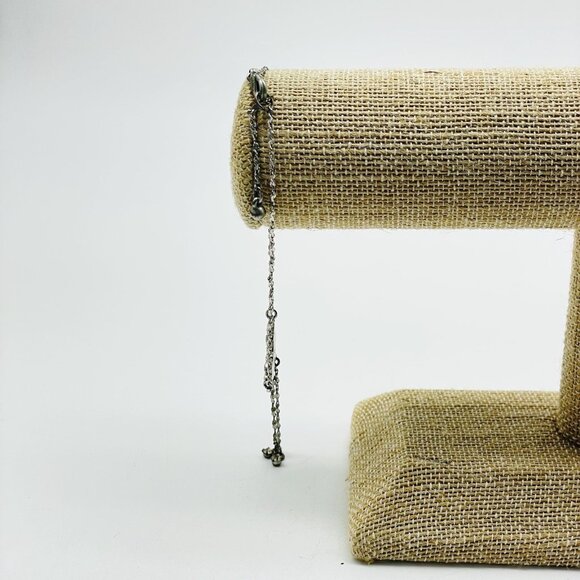 AVON Silver Tone Crystal Bracelet Anklet Signed Adjustable - Picture 11 of 12